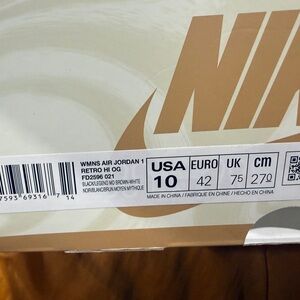 Nike Air Jordan 1 Retro High OG in Brown and White